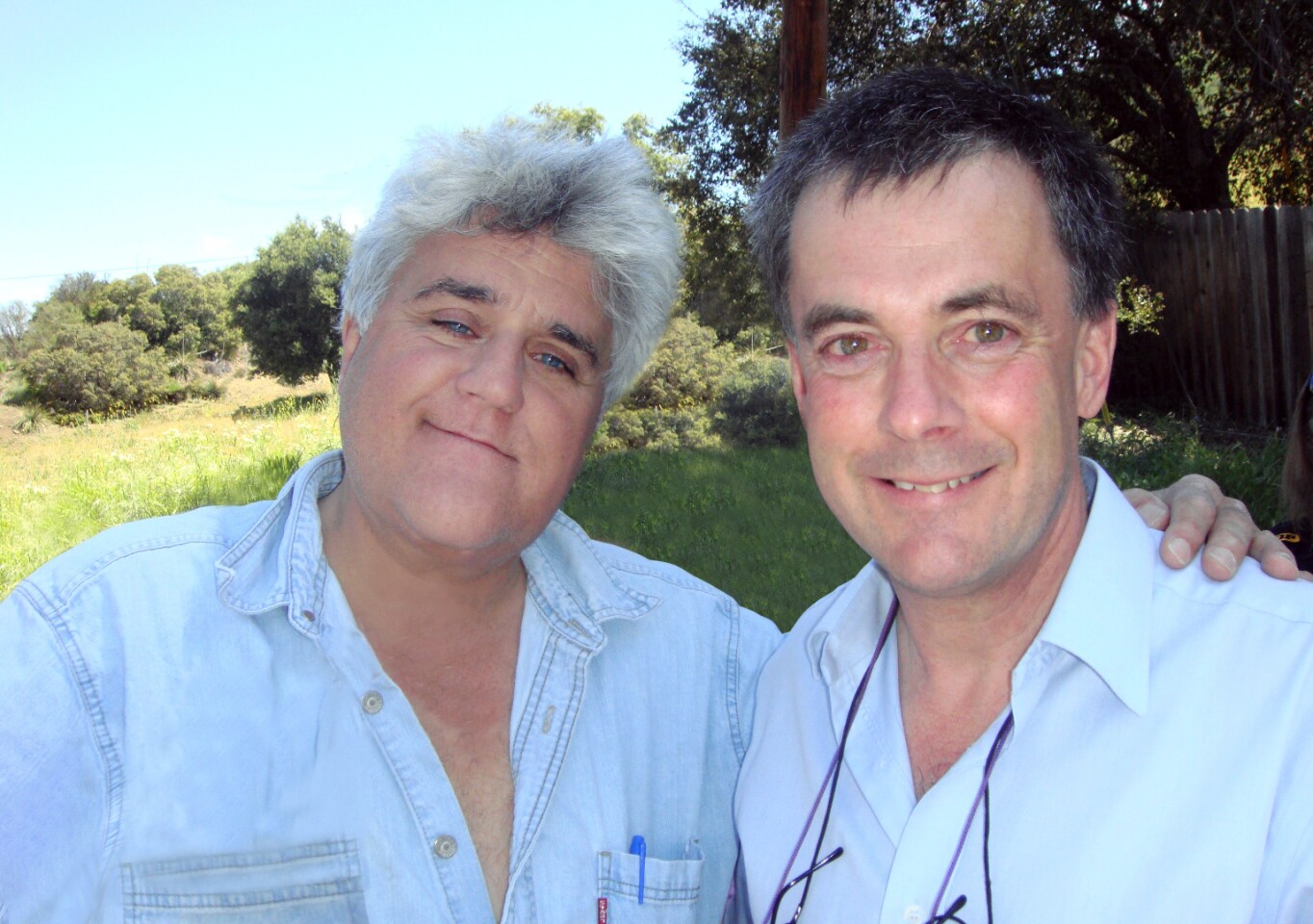 Good mates - Jay Leno and Robert White. When Robert knew his time was near, he sold his brace of Brough Superior motorcycles to Jay, with the $3.5 million