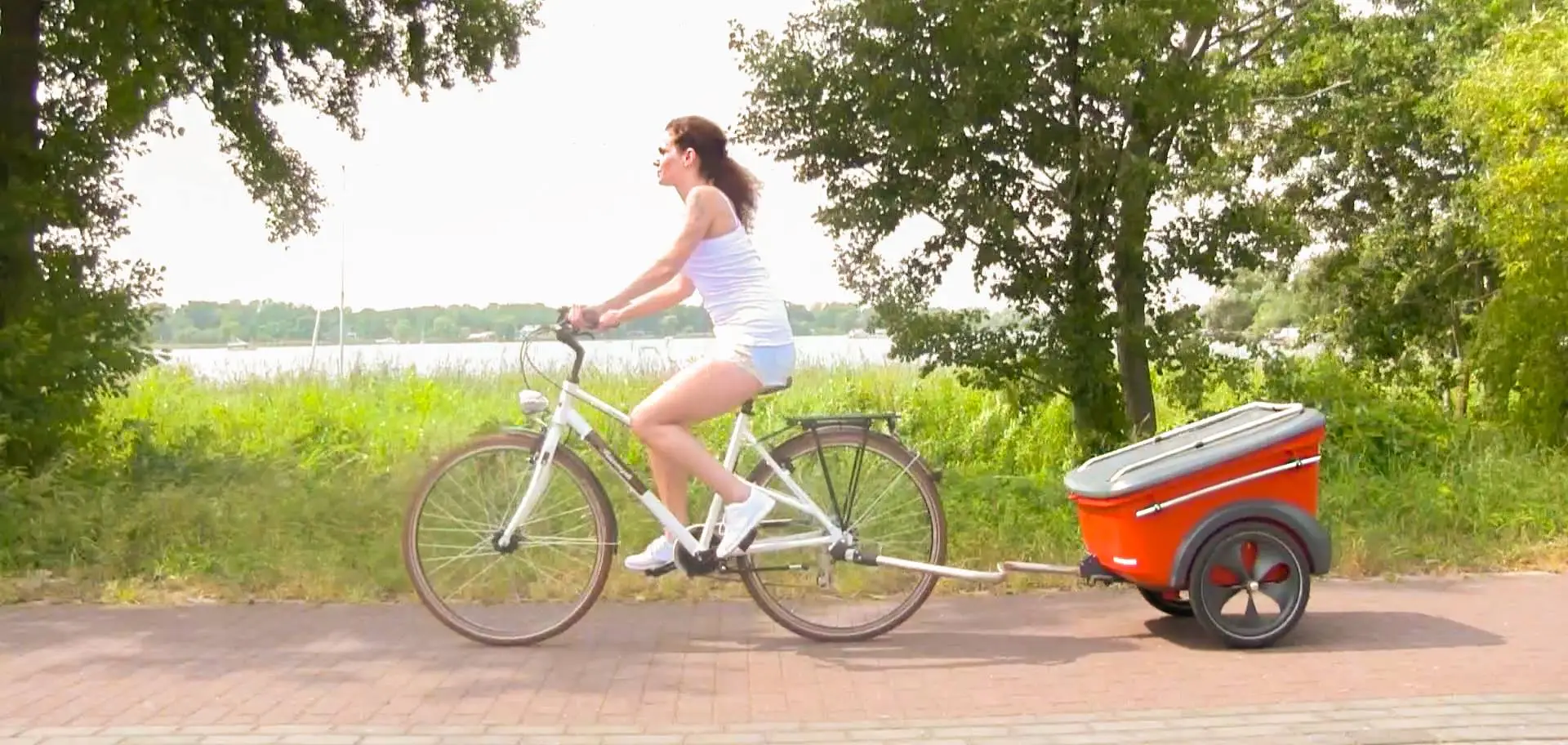 Skip the car and carry your grill by bike, foot or public transportation