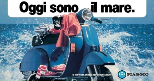 "Oggi sono il mare" ("Today I'm the sea") advertising campaign, Gilberto Filippetti, photography by Tam Fagiuoli Leader (Florence), 1973