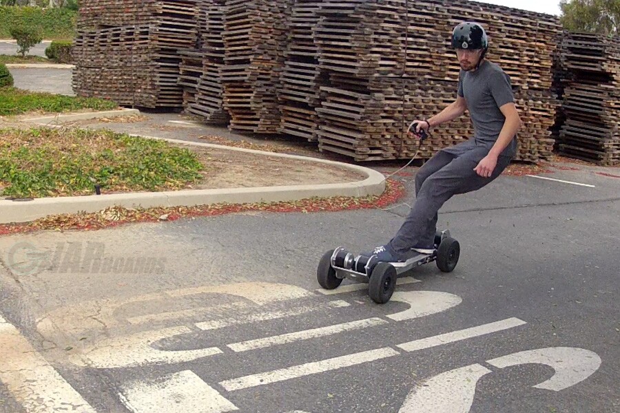 If you've ever been on a long sweeping curve and wondered what it would be like to powerslide out the exit, the Gnarboard might be for you