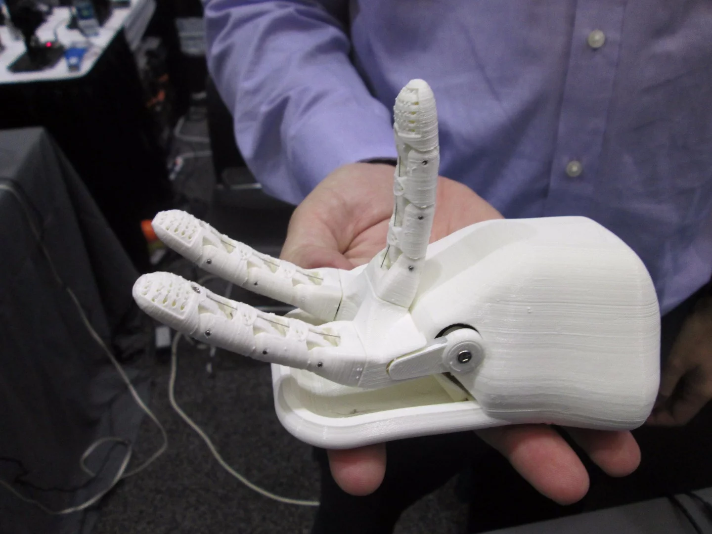 Robotis 3D-printed manipulator showing construction