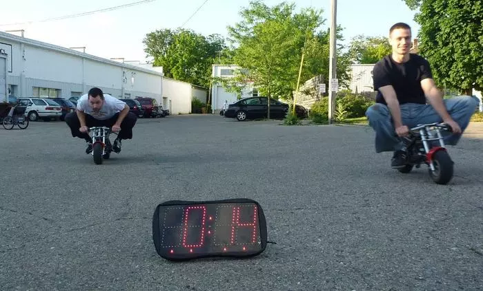 The Portable Scoreboard can be used for all kinds of activities...even mini bike races