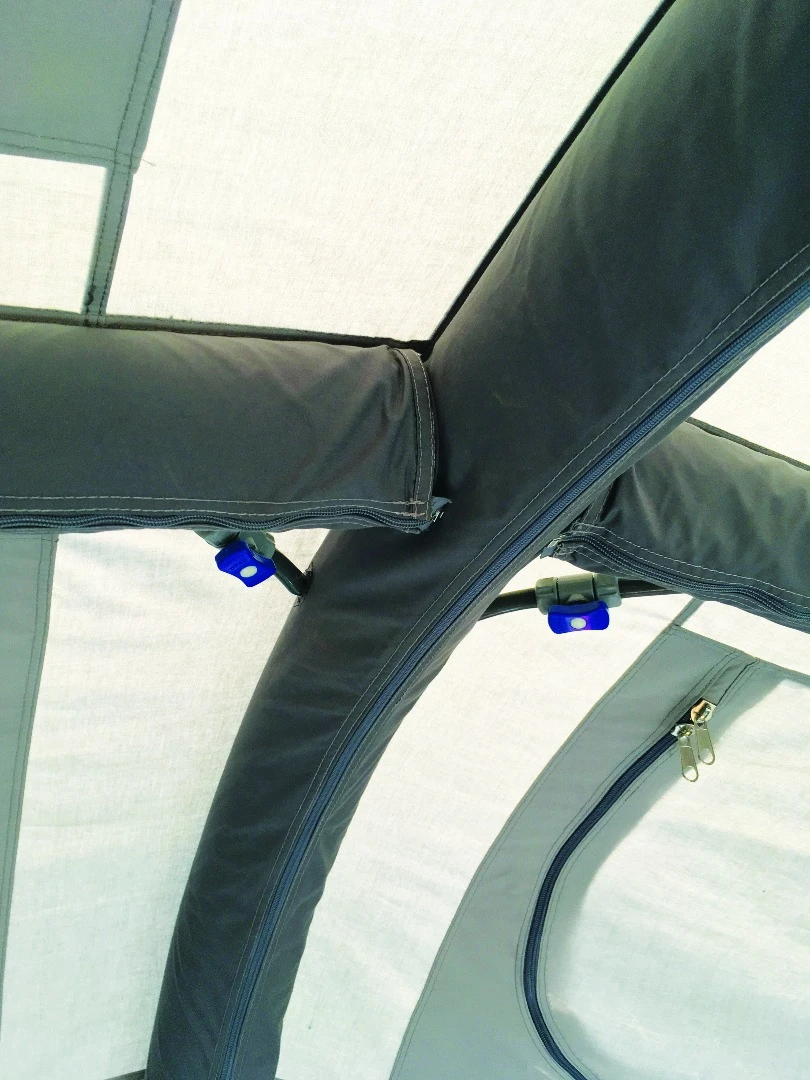 Air Pole technology replaces more familiar hard poles, providing for fast set-up