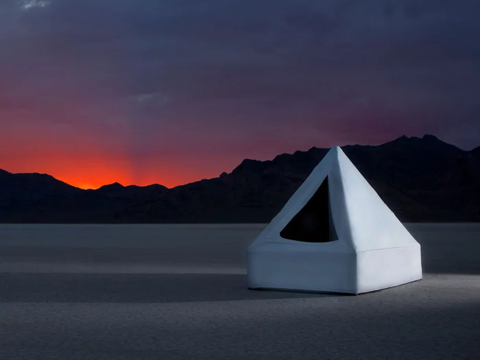 The Zen Float Tent is enclosed in a dual-layer waterproof canvas to keep out the light