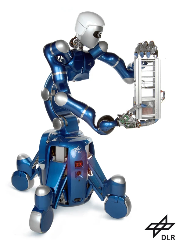 Agile Justin features more capable hands than TORO for interacting with all kinds of objects (Photo: DLR)
