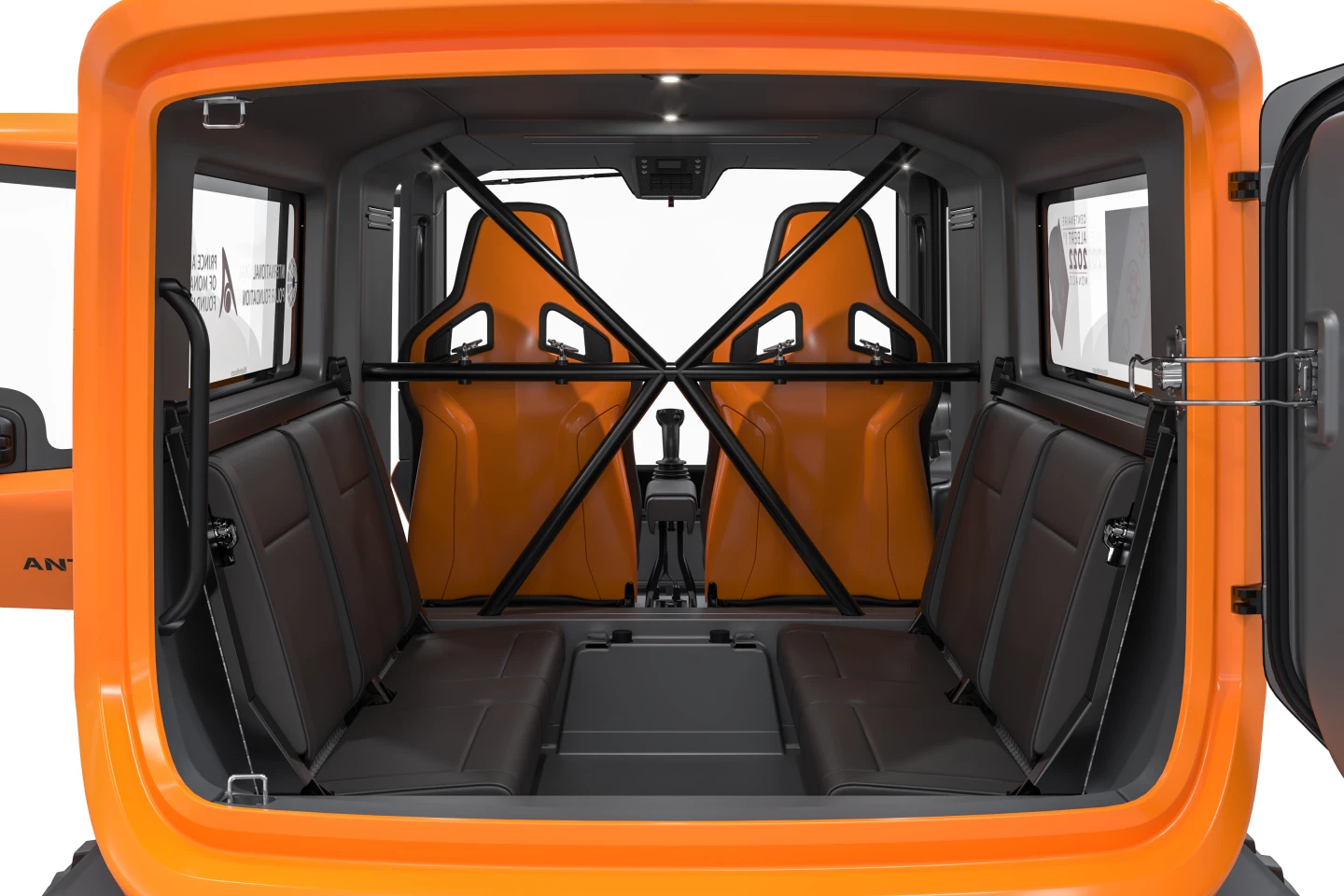 Antarctica rear cabin with foldaway benches