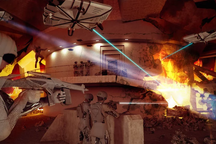 Young engineers look at the Royal Marines in the year 2050