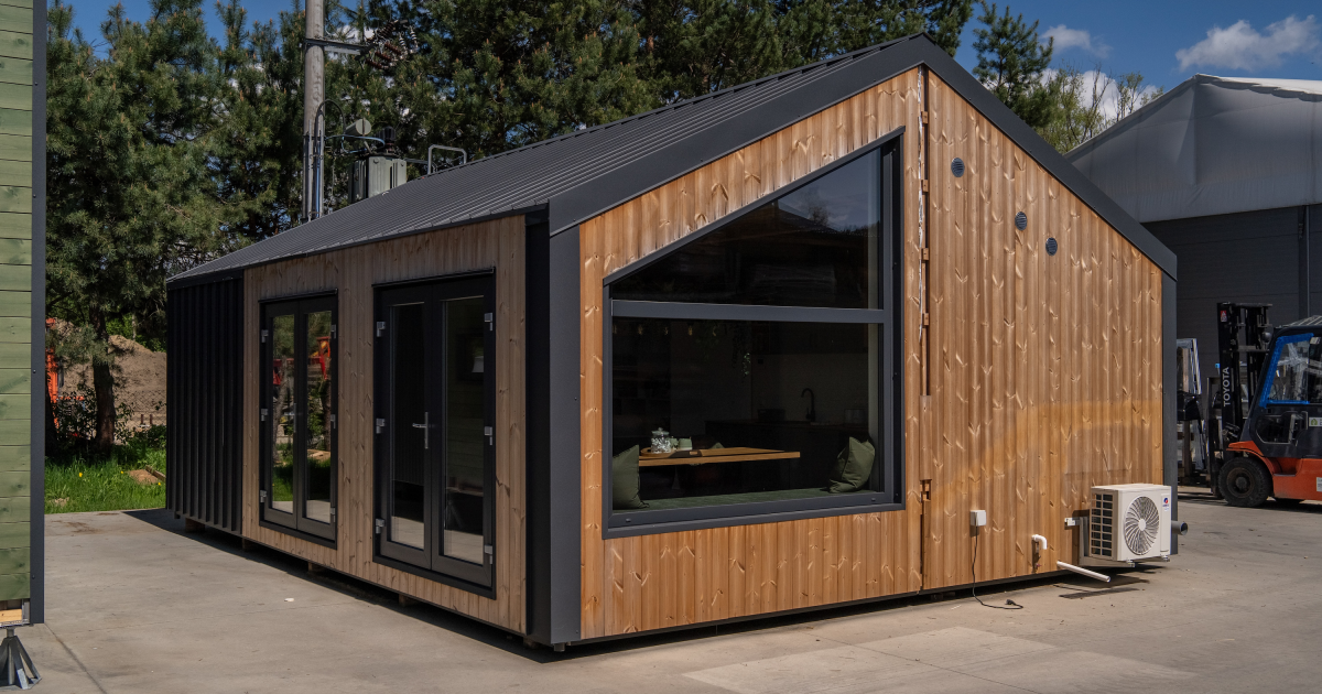 Modular tiny house gives up wheels for spacious small living