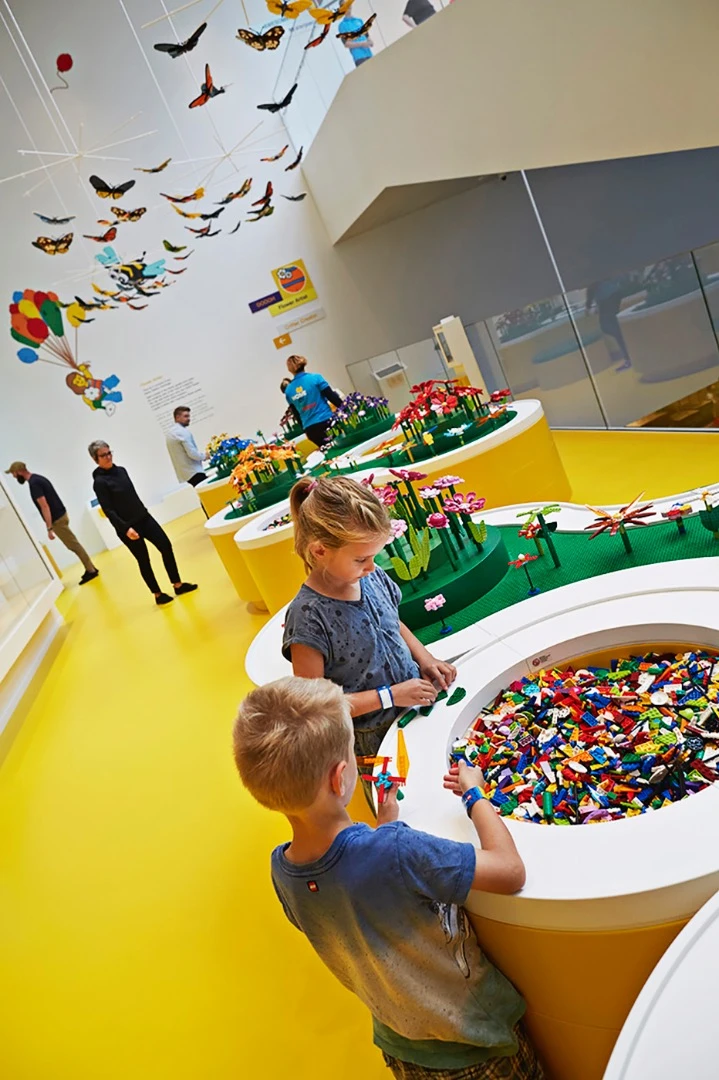 Inside, the Lego House includes areas both free and requiring a ticket