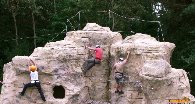 Climbers tackle Climb Up's 16-foot (5-m) model