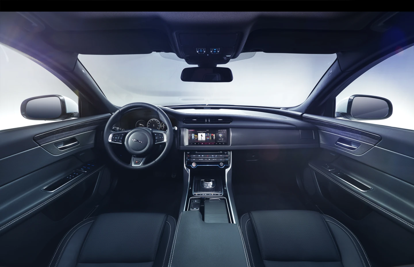 The 2016 Jaguar XF cockpit view
