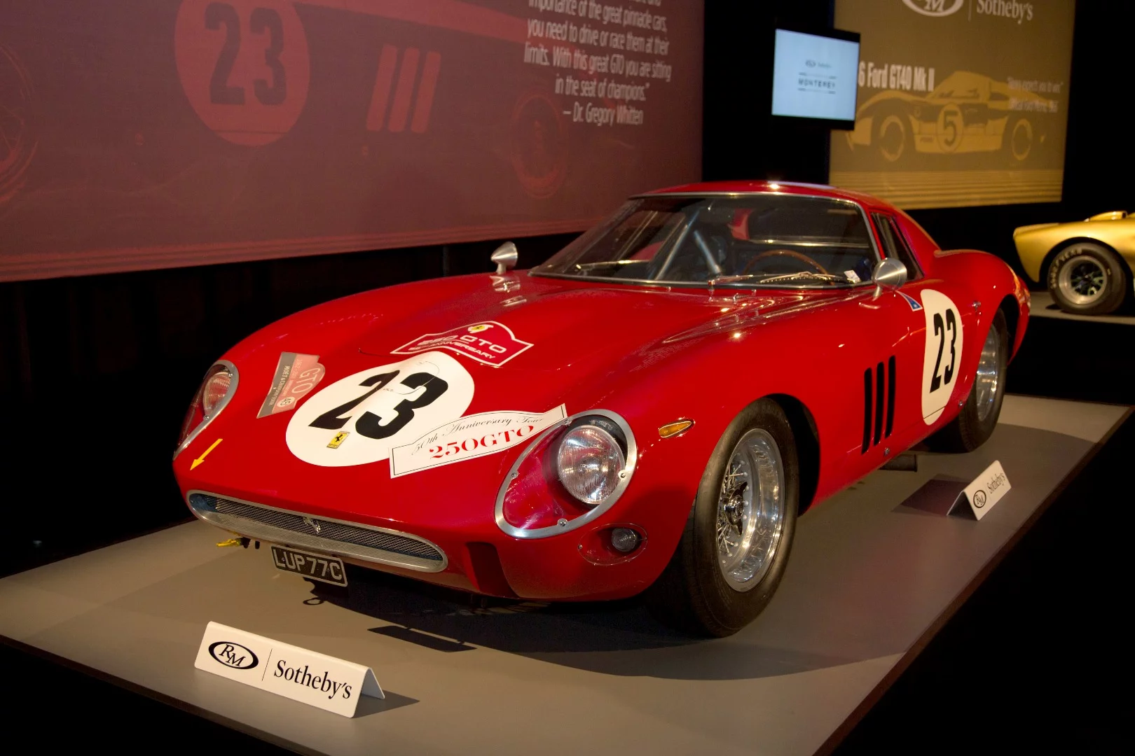 2018 Monterey Car Week Auction Report | High tech billionaire Dr. Greg Whitten paid $7.0 million 18 years ago for Ferrari 250 GTO #3413GT; Sold for $48,405,000 (world record for a car at auction) | Official estimate: from $45,000,000 to $60,000,000 | Auction: RM-Sothebys | Lot 247 | Official Description