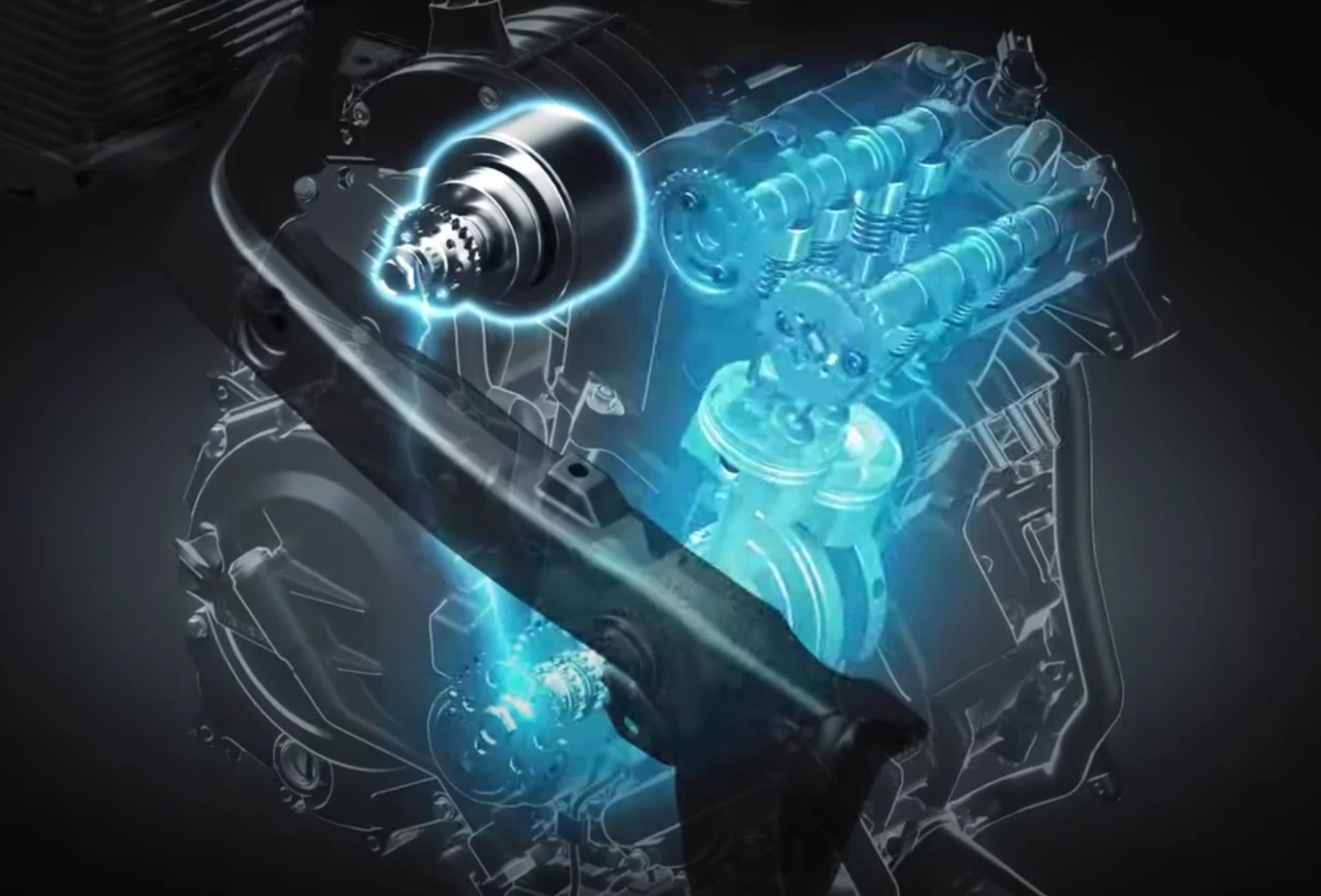A small, 9-kW electric motor adds instant torque for quick acceleration