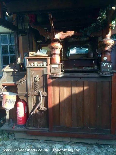 The village is a cluster of sheds that includes mini theater/house, a pub made mostly from old harmoniums, and more