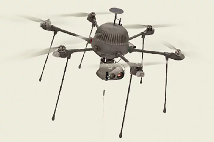 A tether provides the drone with the power needed for long endurance flights