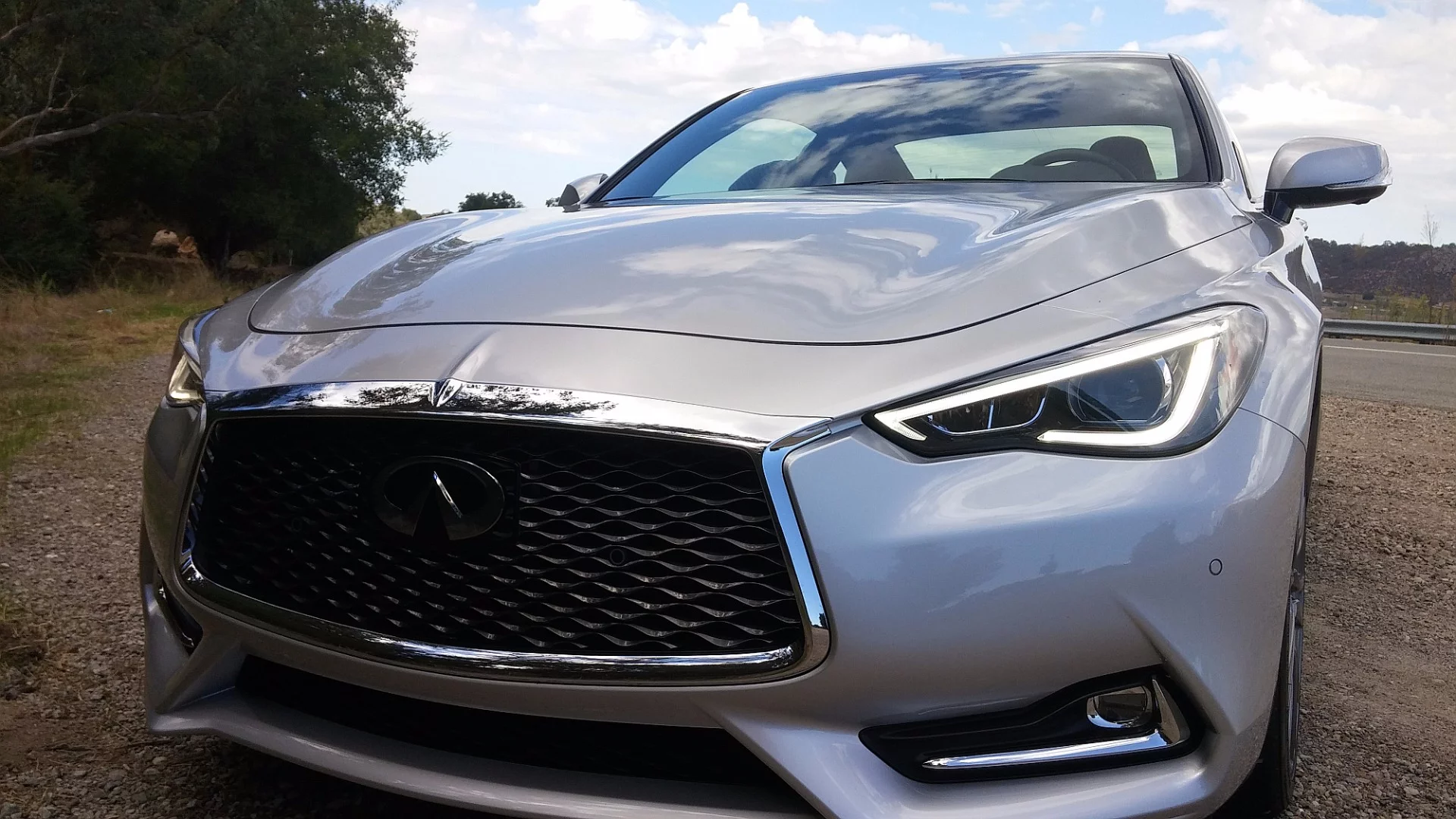 The new look for the 2017 Q60 includes a more pronounced, but classy grille behind which active shutters work to improve aerodynamics