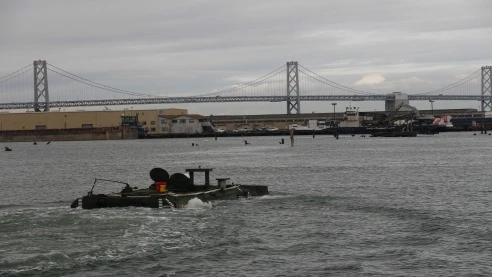 Amphibious Combat Vehicle 1.1 (ACV 1.1) 2014 swim test