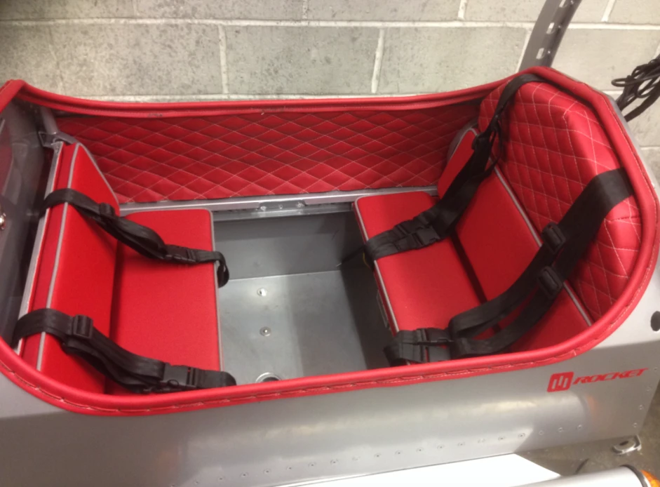 The two reclining bench seats provide enough room for four children