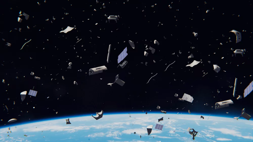 An artist's (highly exaggerated) conception of space debris