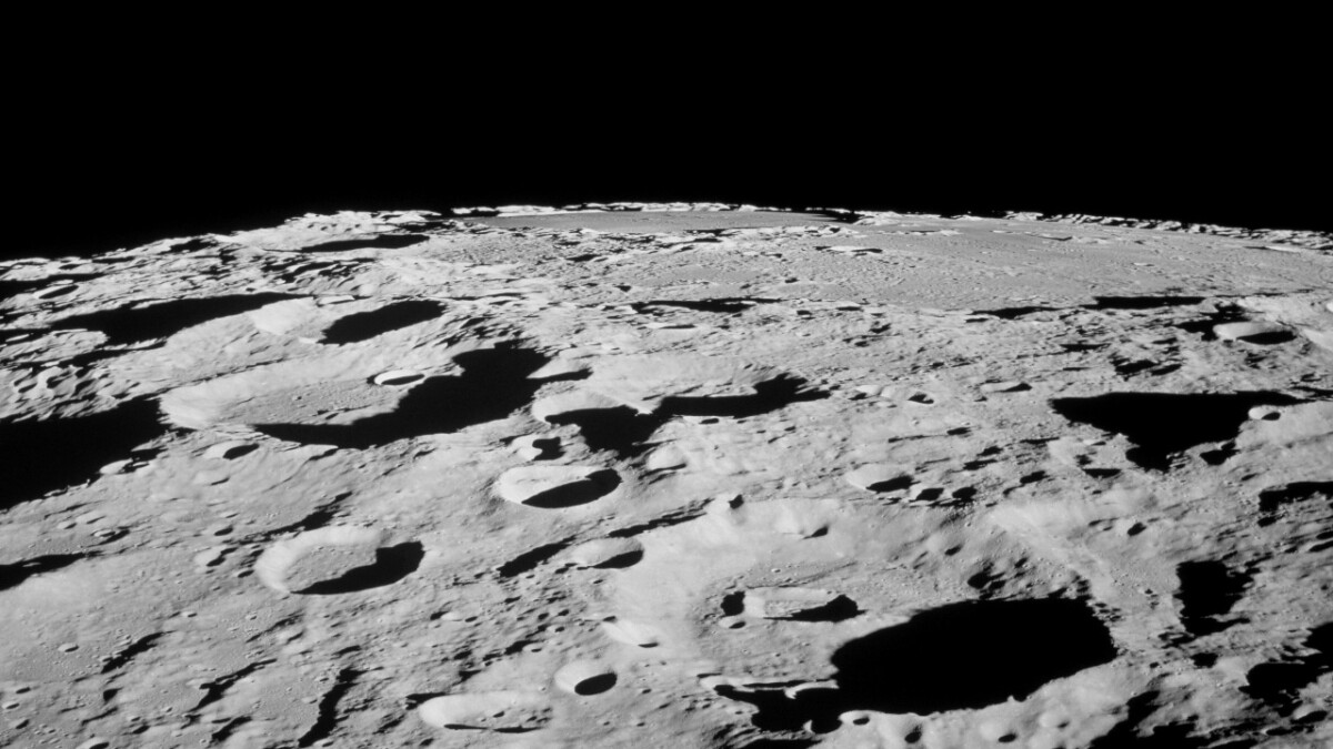 Closeup of the lunar surface