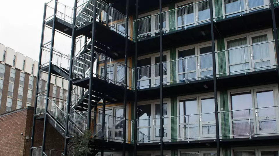 Richardson's Yard opened in December 2013, and is a shipping container-based housing development in Brighton, UK for people at risk of homelessness