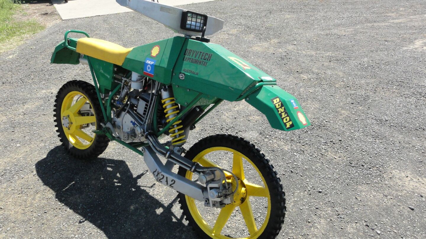 Drysdale's unique 2wheel drive, 2wheel steering motorcycle up for grabs
