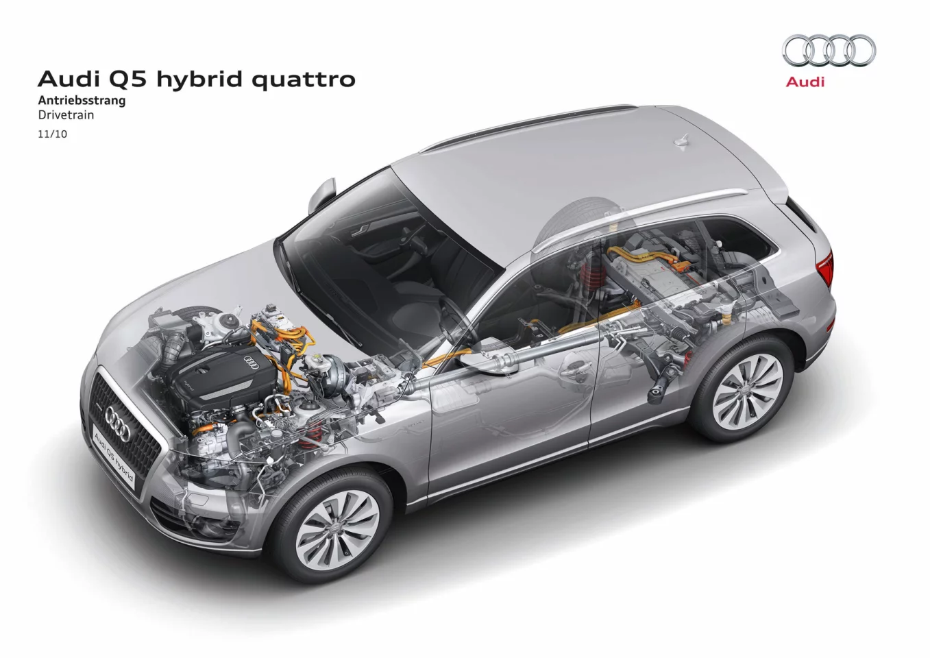 The Audi Q5 hybrid quattro's drivetrain