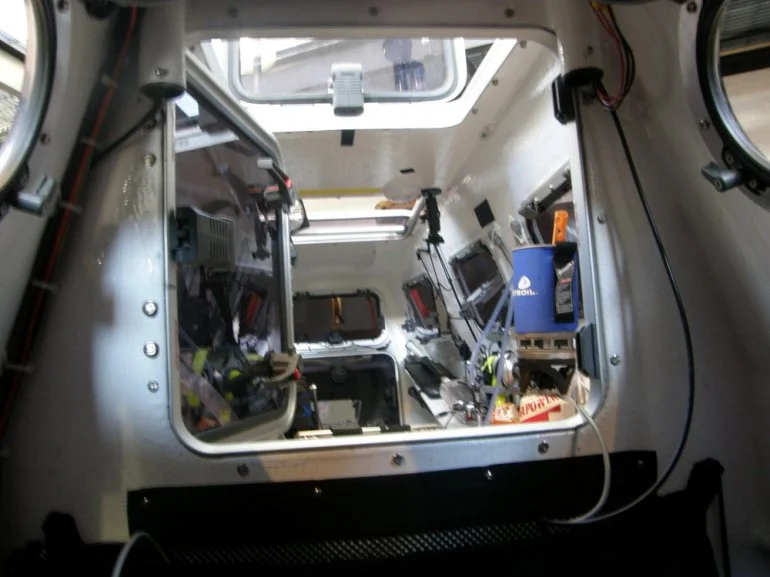 Inside Greg Kolodziejzyk's pedal-powered boat, WiTHiN