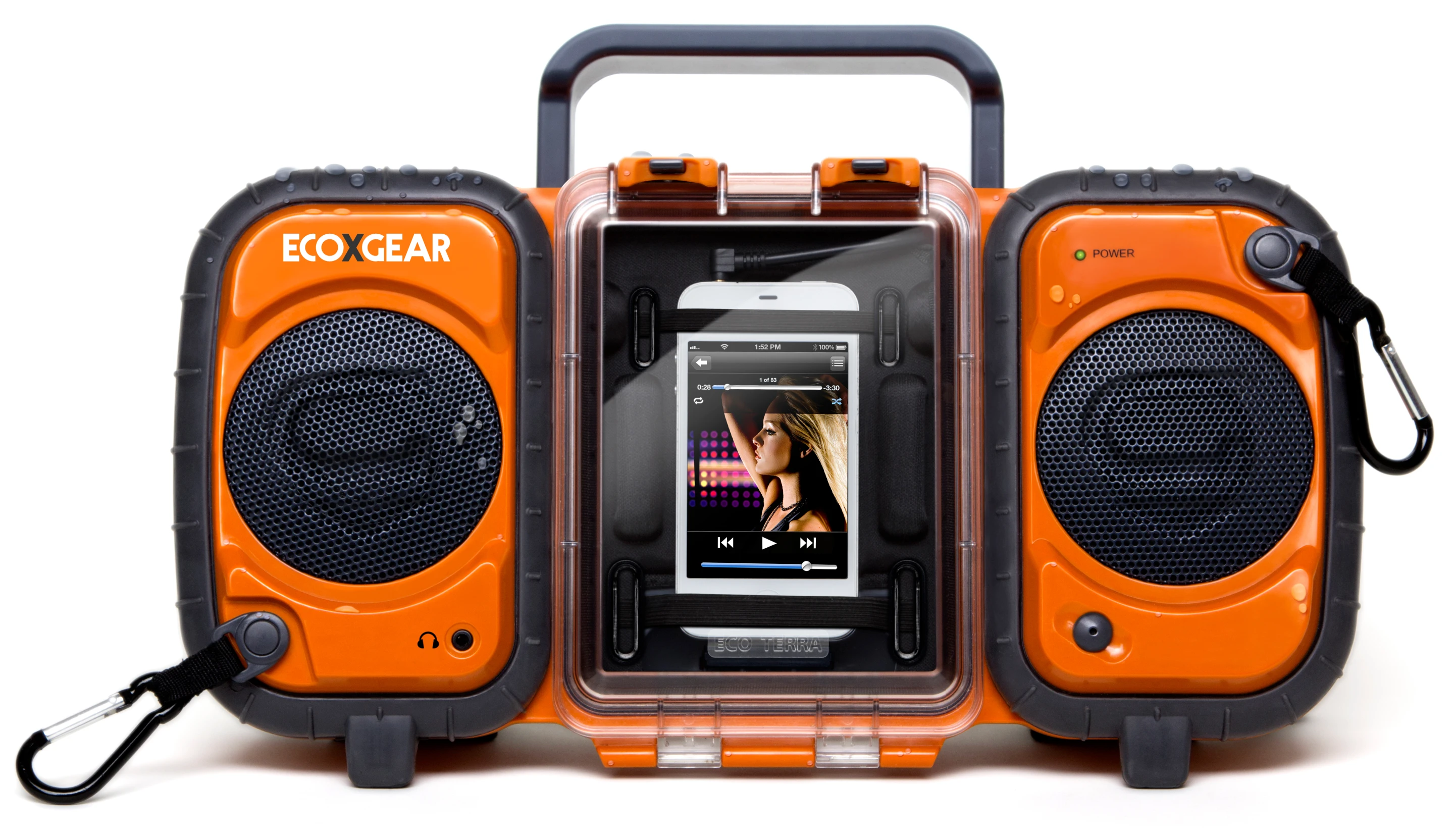 The audio is output via two 3-inch full-range speakers