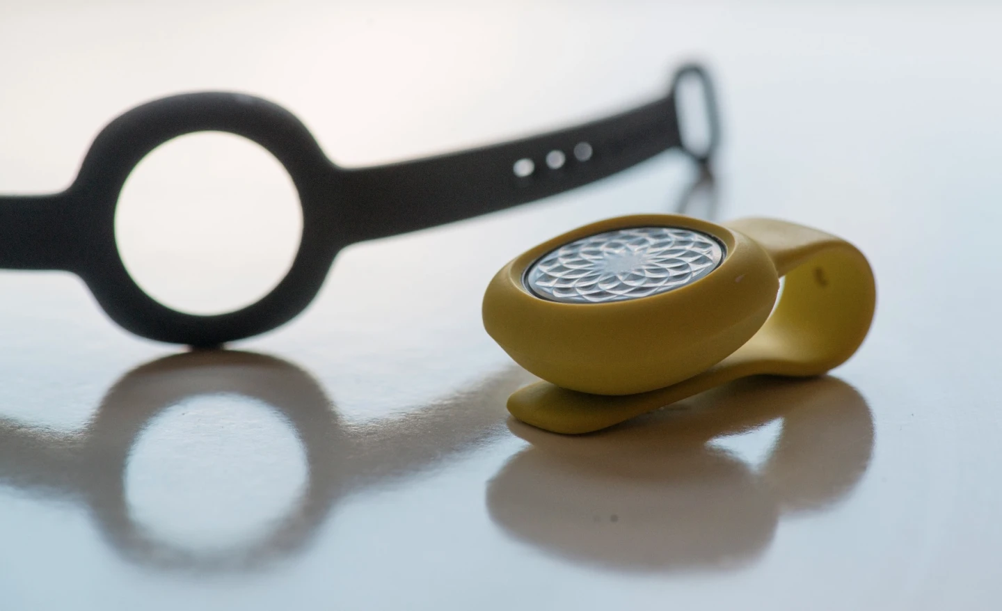 The Jawbone UP Move fitness tracker can be used in the clip holder or with the optional wrist strap