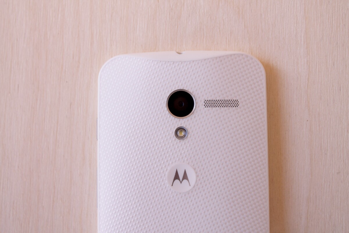 The Moto X can be customized in a variety of color combinations, but we settled for a plain white review unit