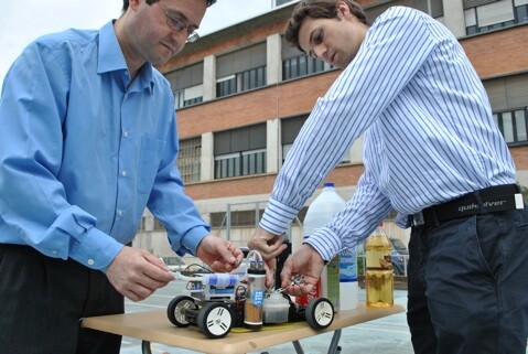 Prof. Xavier Saluena and Aleix Llovet with the dAlh2Orean