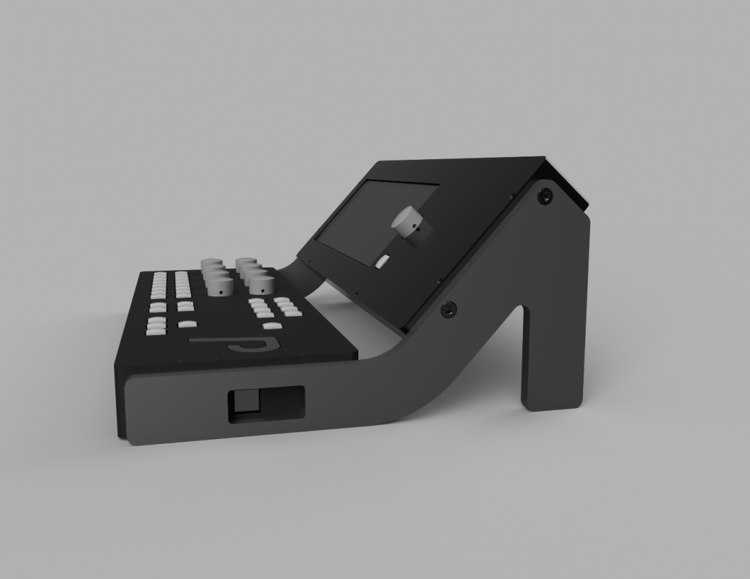 The Engine can be mounted above the Remote on a stiletto-heeled aluminum rack ears for improved usability