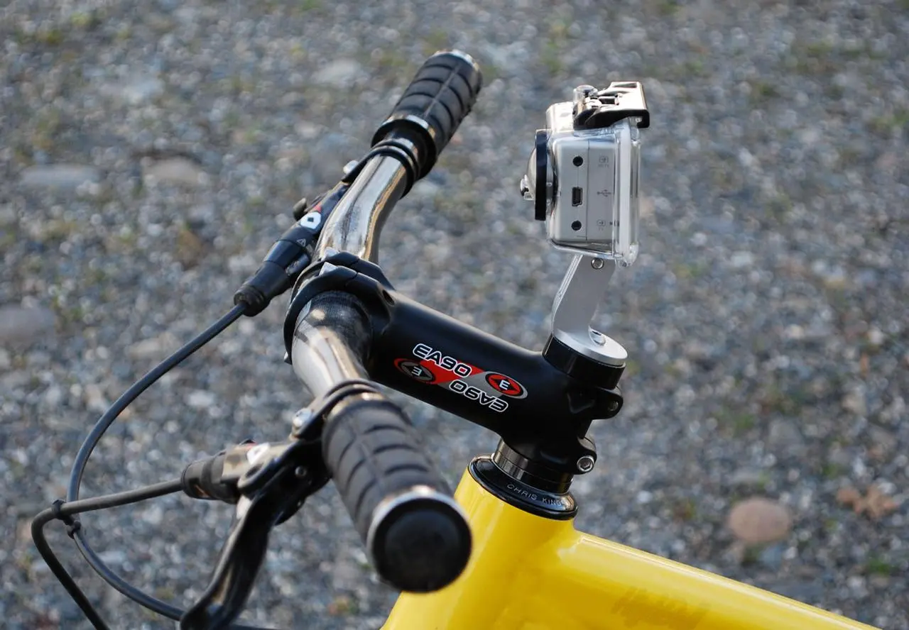 Paul Components is now making a GoPro HERO camera mount that replaces the handlebar stem cap on a mountain bike