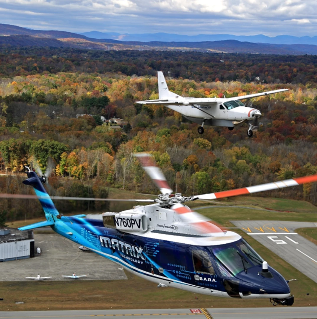 A Sikorsky S-76 helicopter being flown using ALIAS