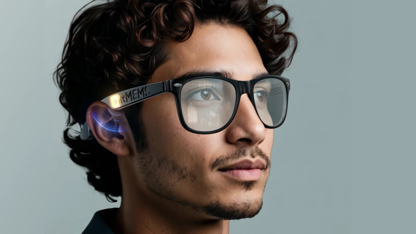 The Sycamore modules rigid silicon diaphragm reduces back volume to enable thinner smart glasses
