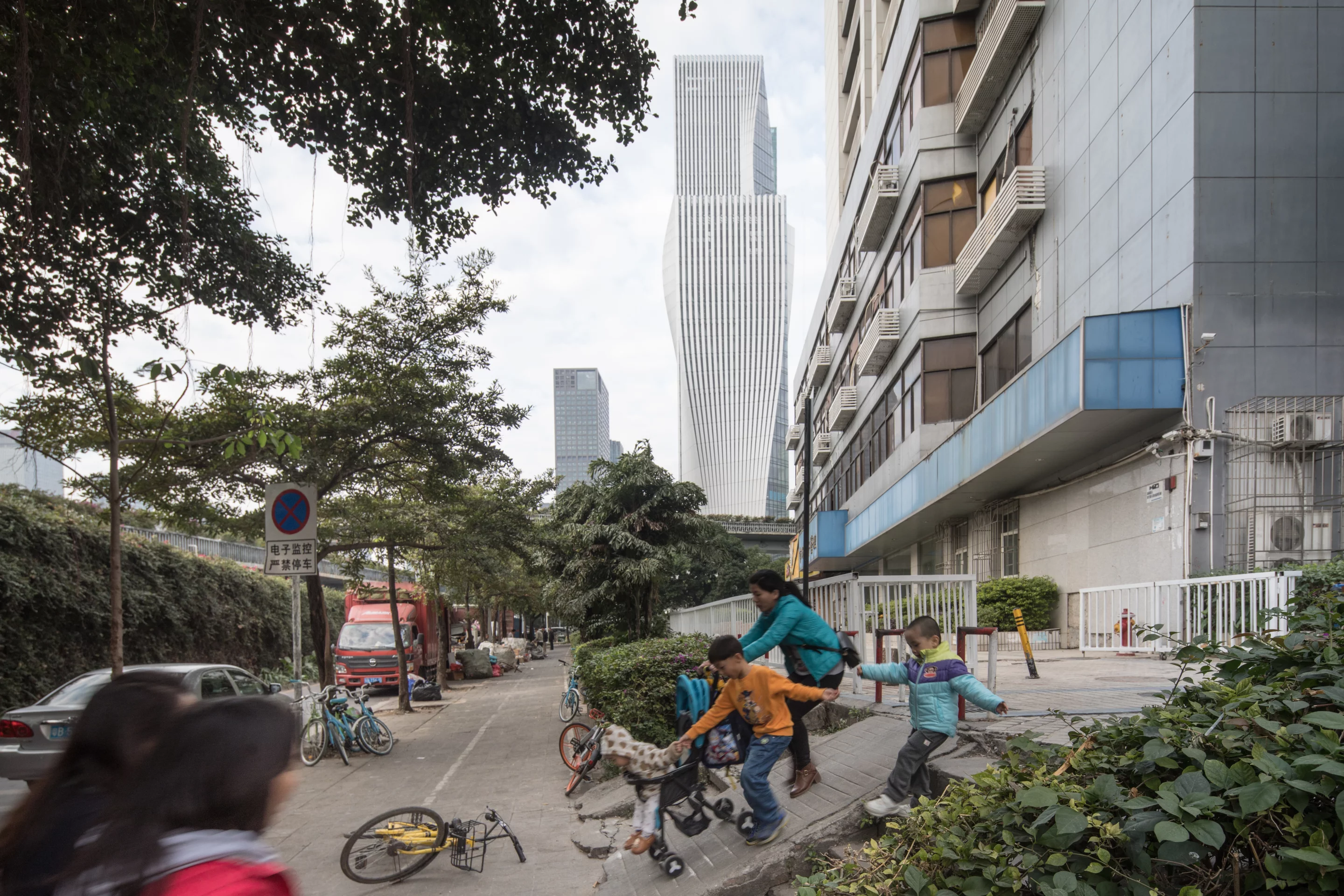 The Shenzhen Energy Mansion's unusual design lends it a different appearance, depending on where one views it from