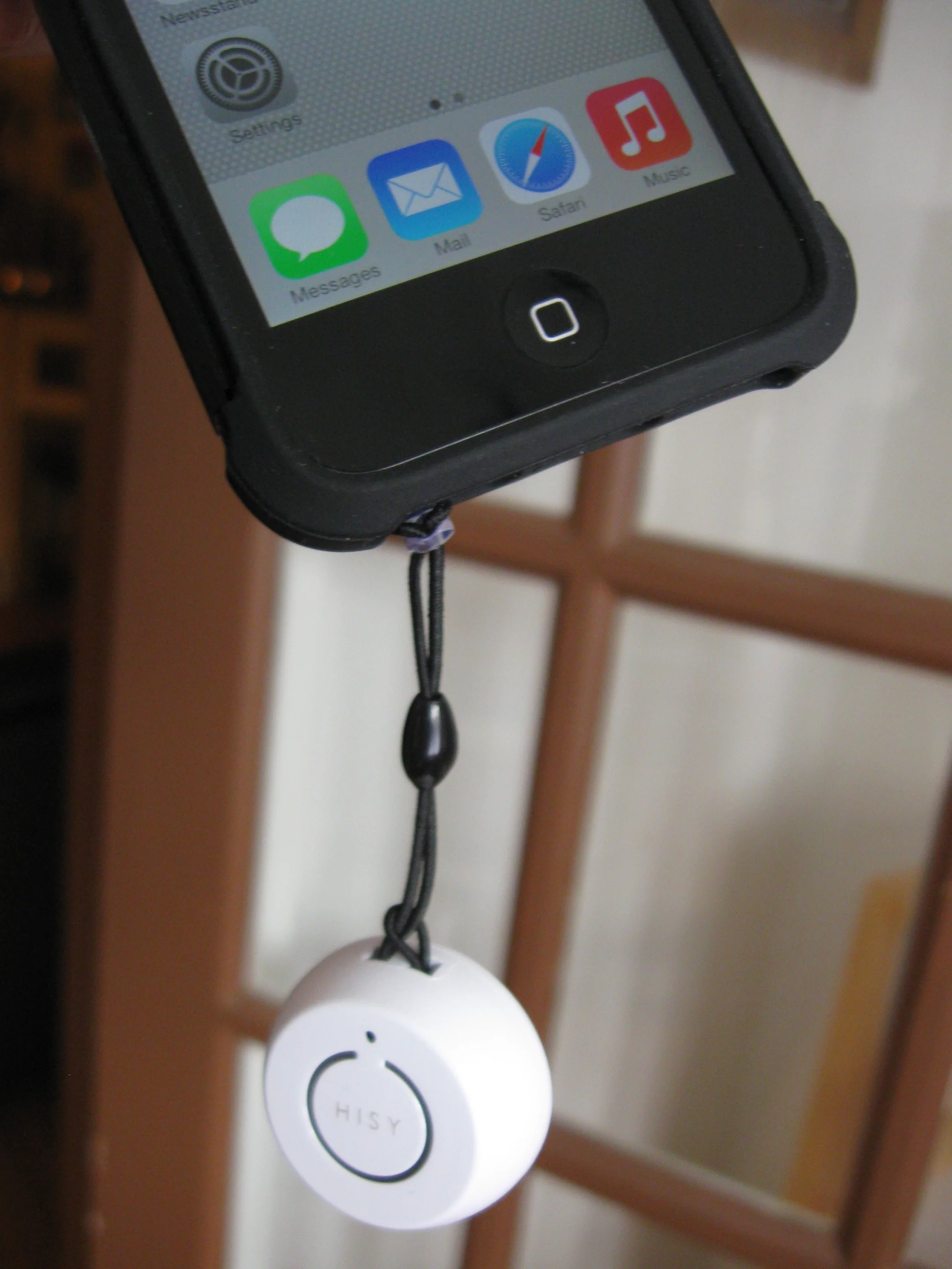 The HISY's headphone jack attachment