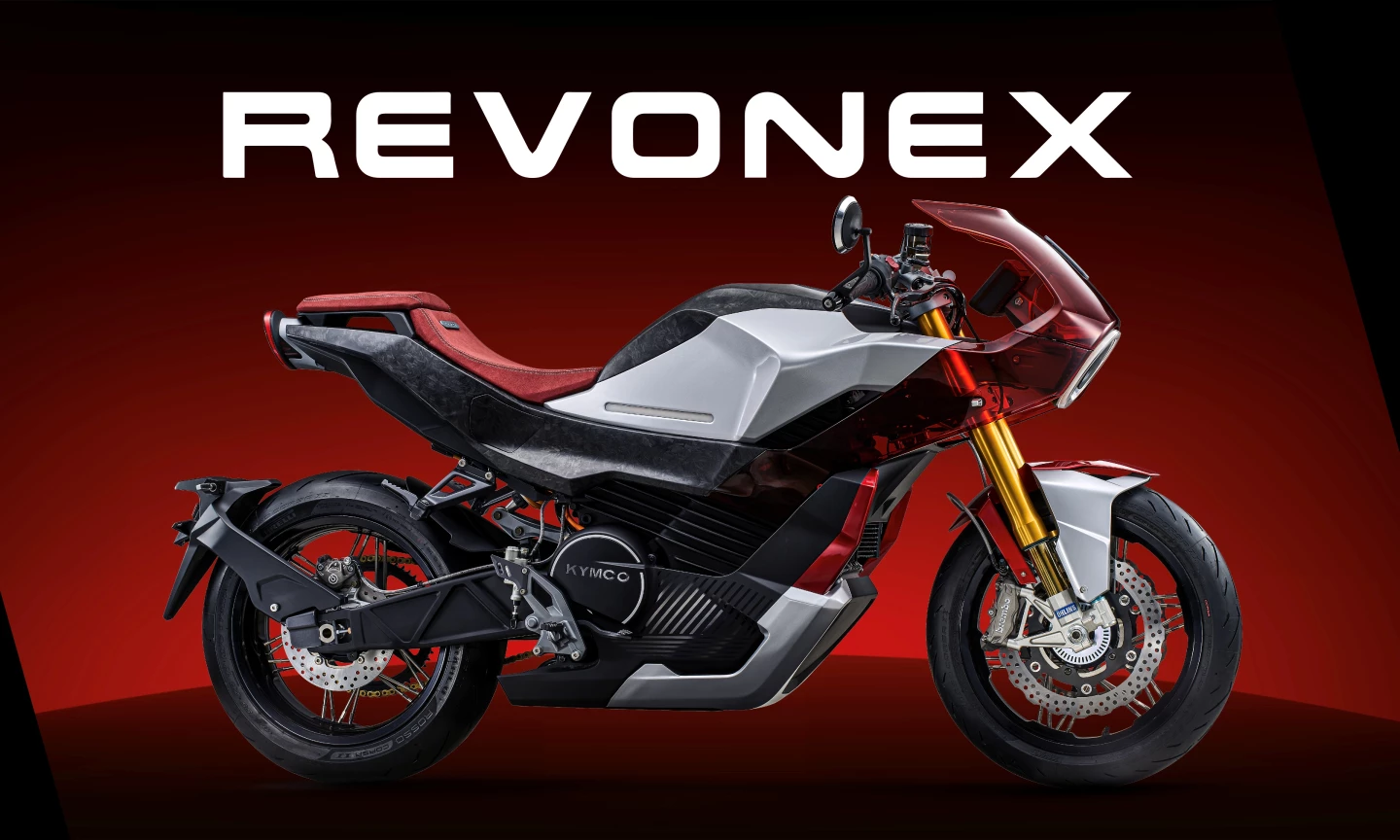 The KYMCO RevoNEX is a high-performance all-electric street bike based on the same platform