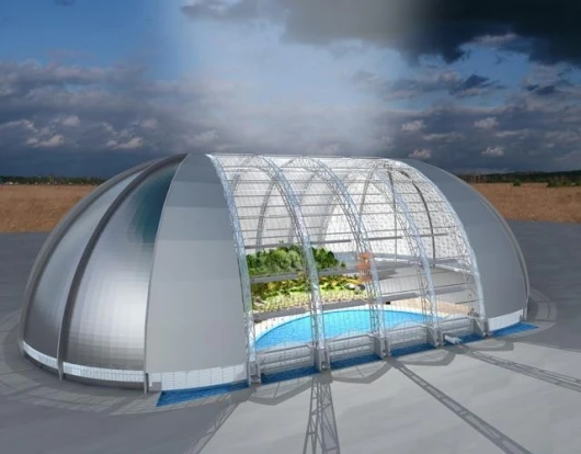 An artist's impression of the Tropical islands Resort