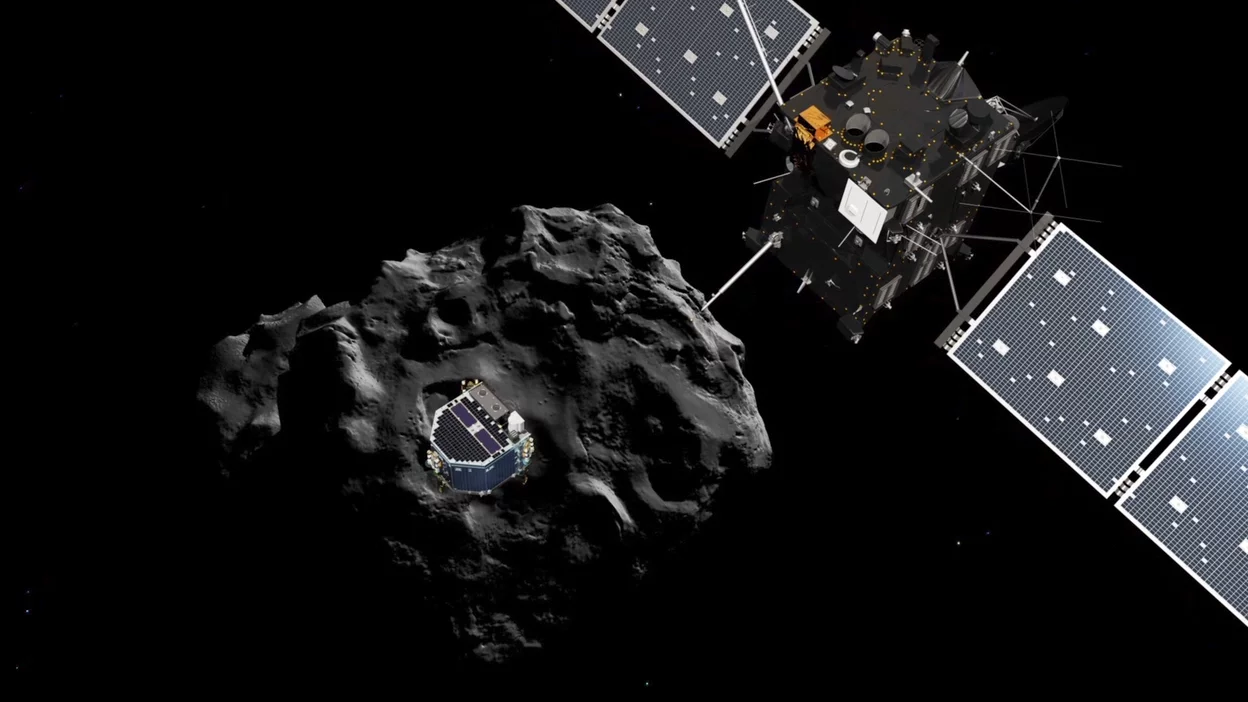 Artist's impression of Philae separating from Rosetta (Image: ESA)