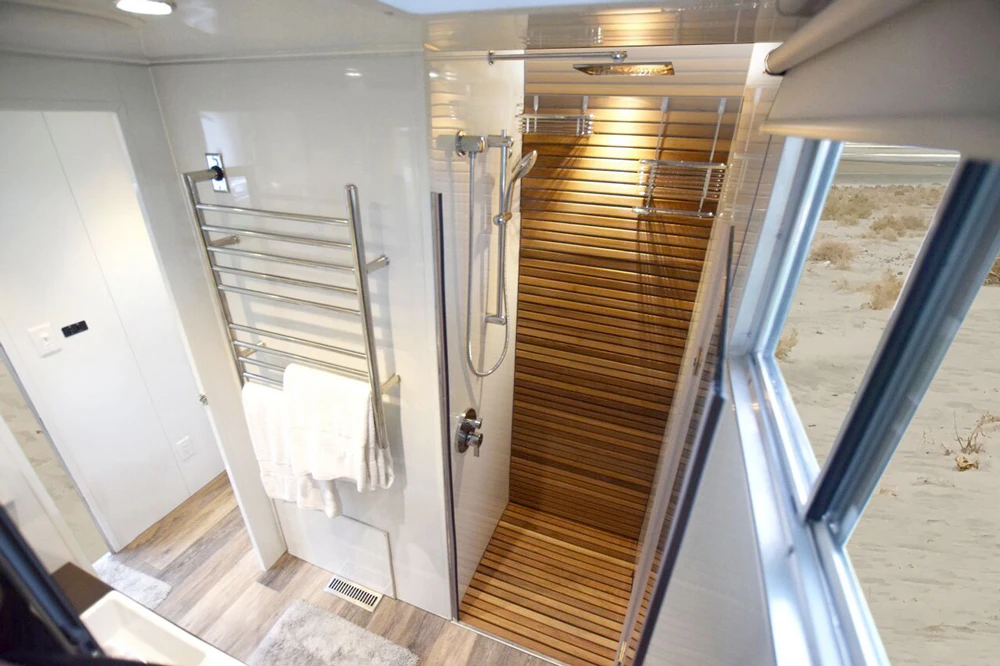 Bathroom area of Hofmann Architecture's Living Vehicle mobile home