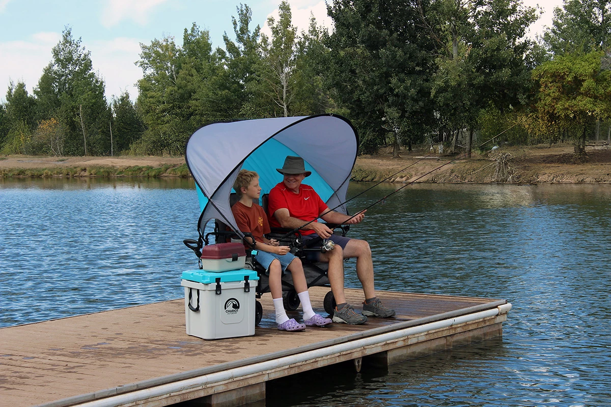 This wagon is designed for camping and any other way you can think of touching grass