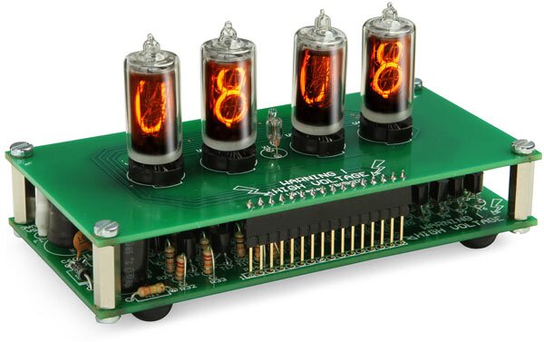 The finished DIY Nixie Tube Desk Clock