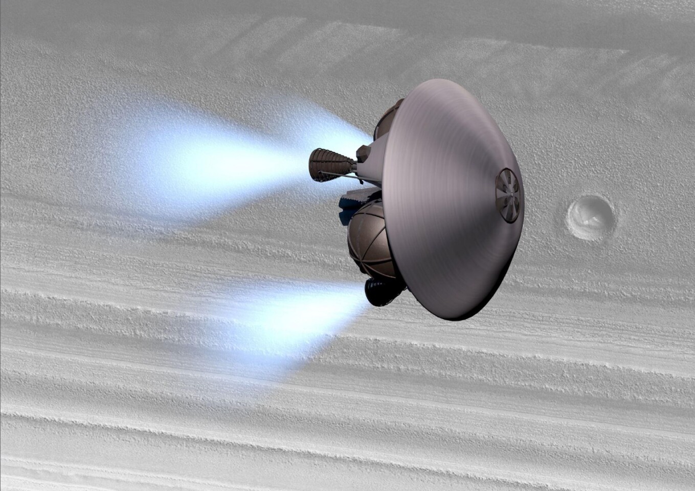 The Mars colony sky crane