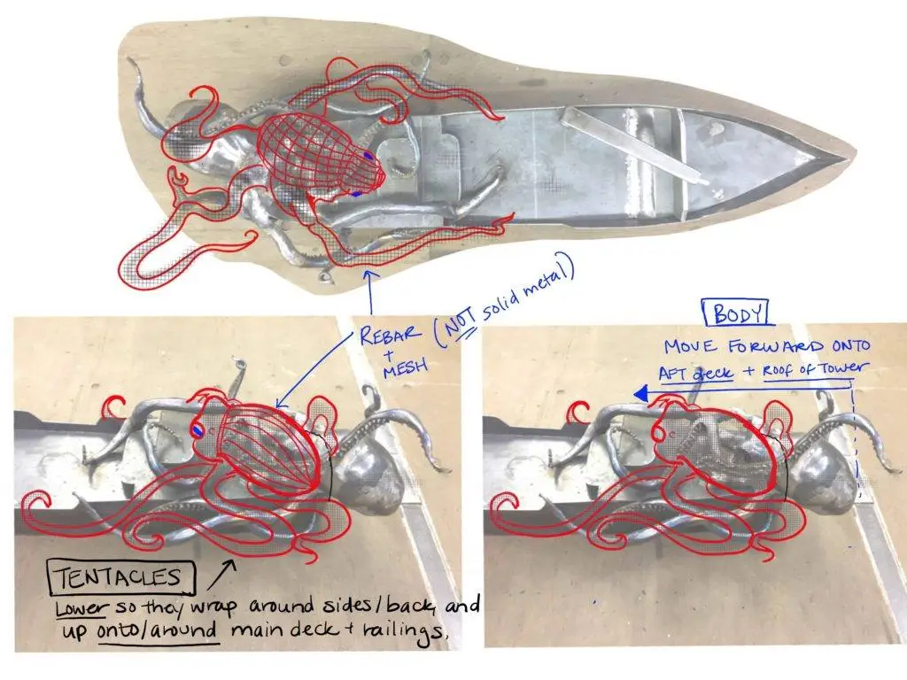 Plans for the design from artist Aydika James