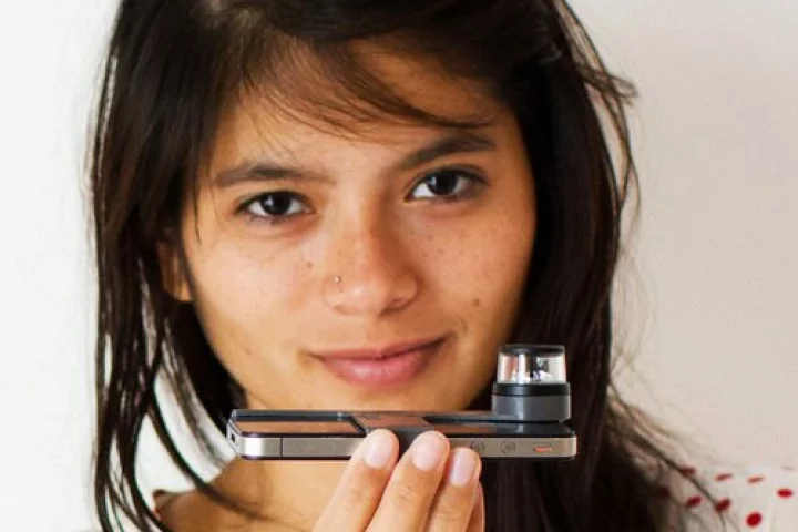The Dot is a panoramic lens, that allows iPhone 4 users to shoot interactive 360-degree videos (Photo: Kogeto)