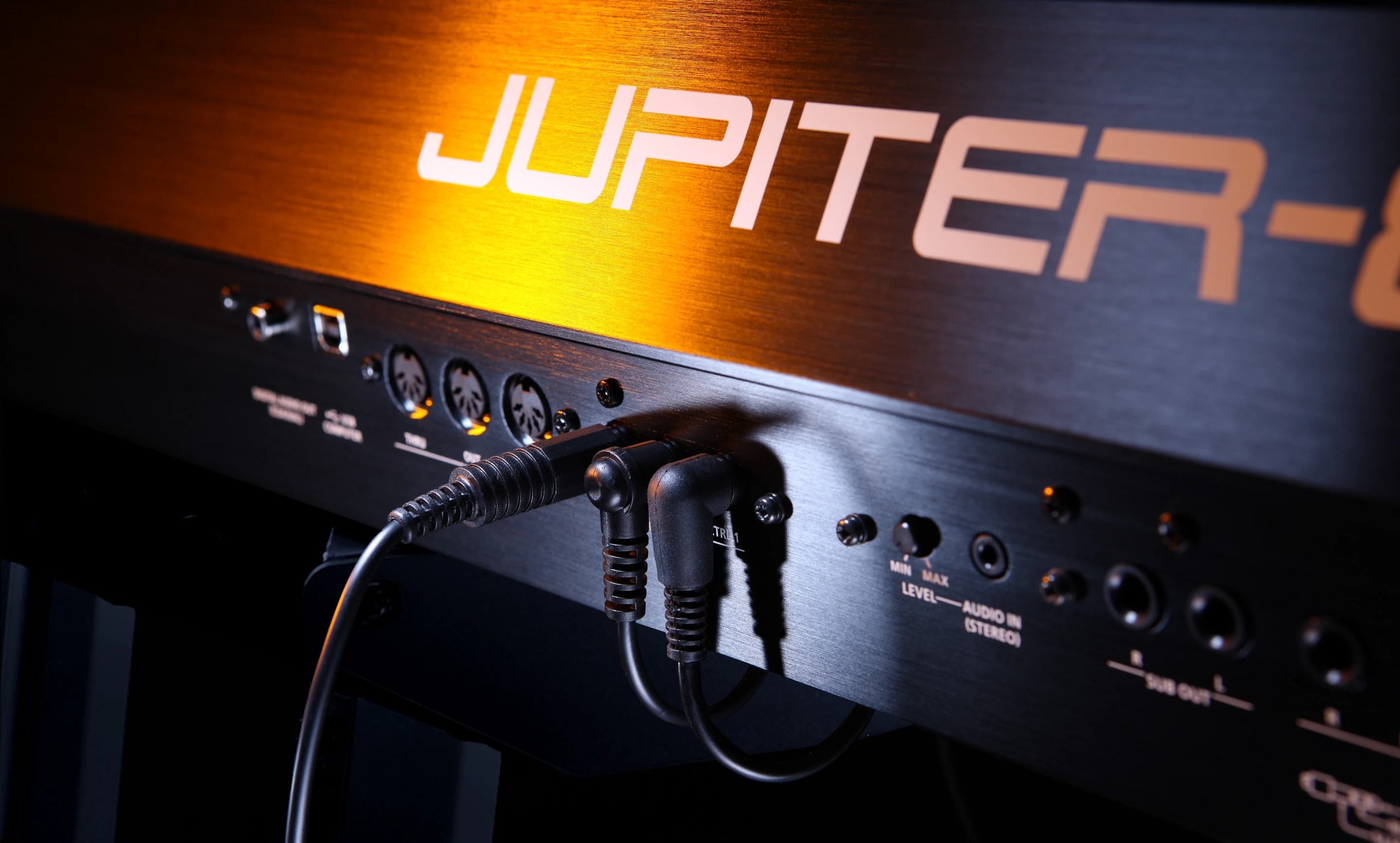 The ins and outs at the rear of the Jupiter-80 performance synth from Roland