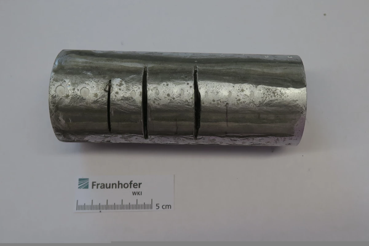 That's as far as an angle grinder made it through this Proteus non-cuttable bar