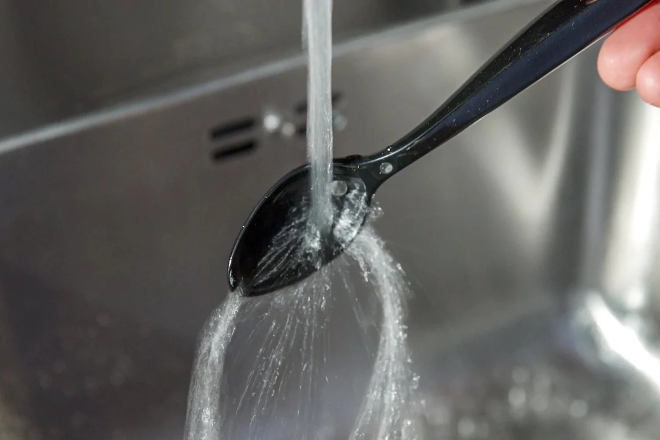 The SpoonTEK is hand-washable, but not dishwasher-safe